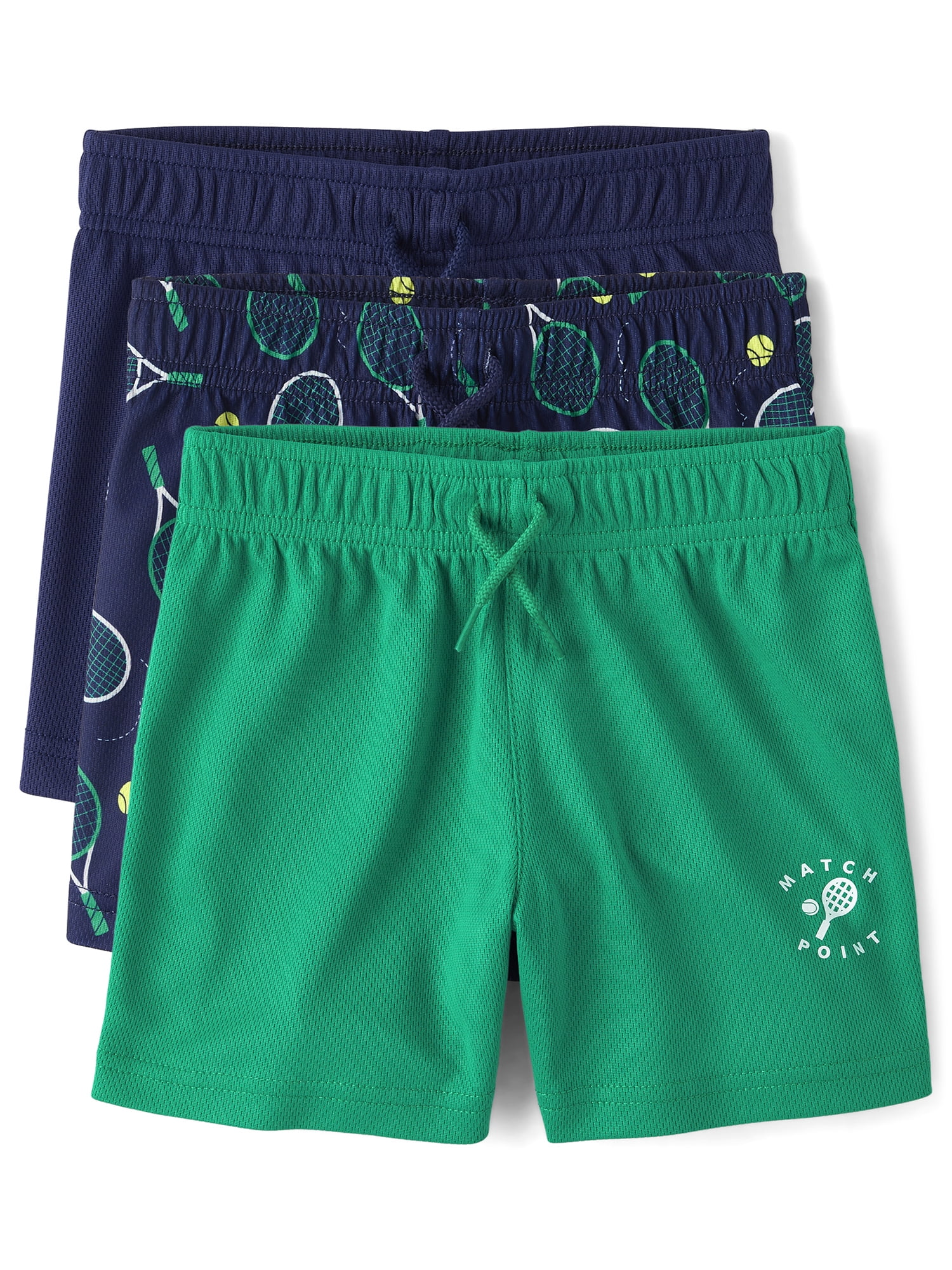 The Children's Place Baby & Toddler Boys Quick Dry Lined Mesh Short, 3-Pack, Sizes 6M-5T