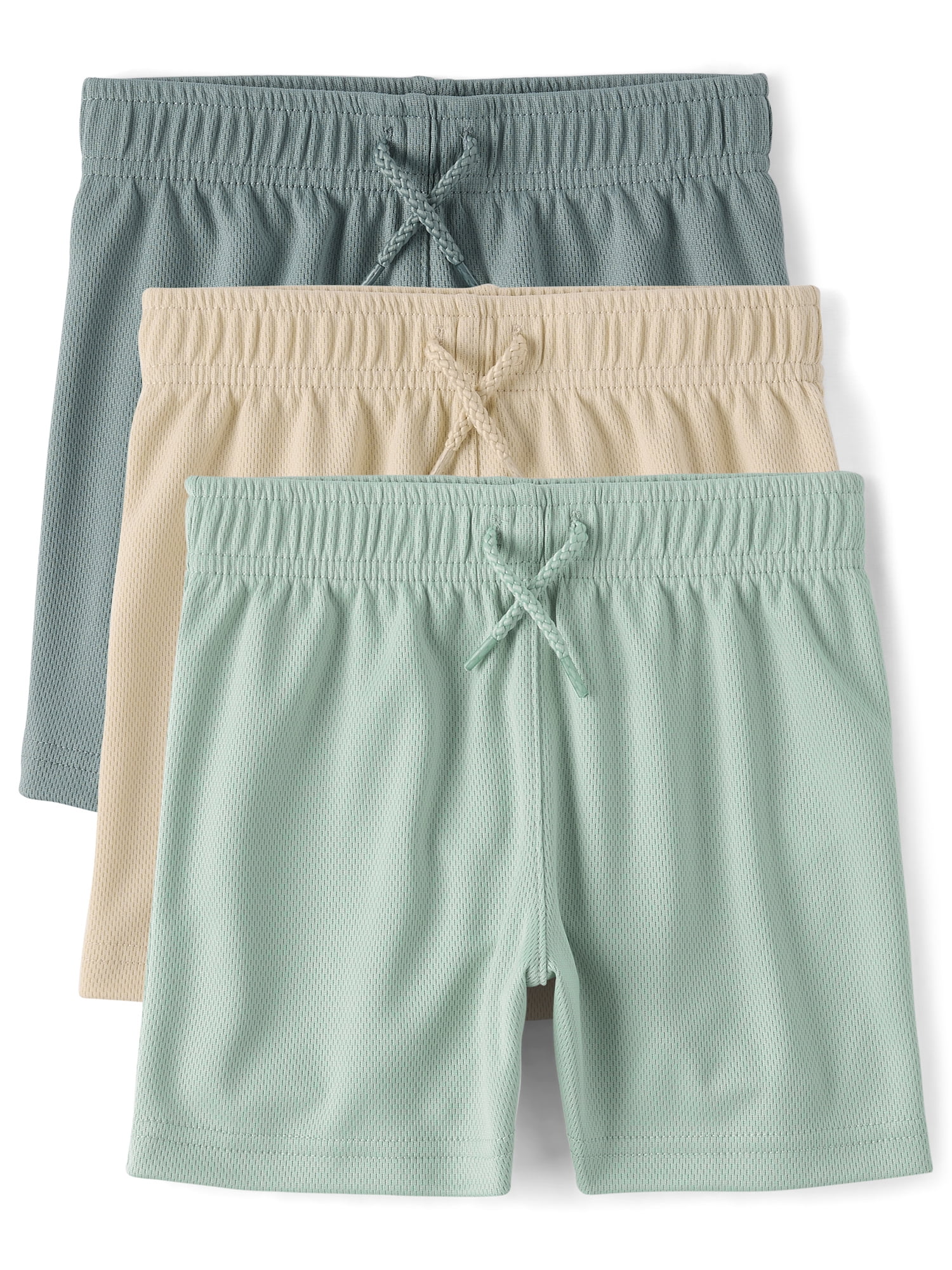 The Children's Place Baby & Toddler Boys Quick Dry Mesh Shorts, 3-Pack, Sizes 6M-5T