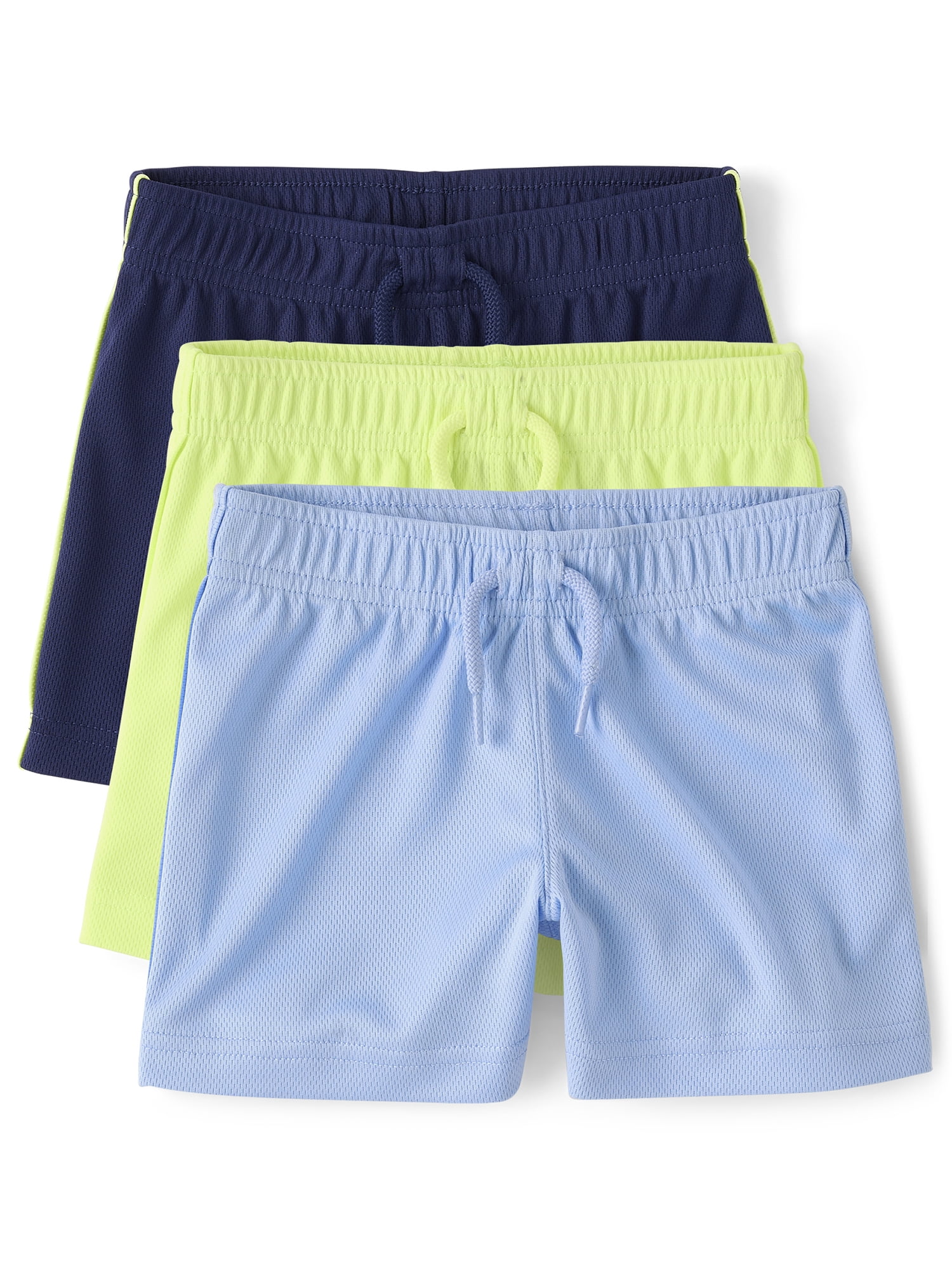 The Children's Place Baby & Toddler Boys Quick Dry Mesh Shorts, 3-Pack, Sizes 6M-5T