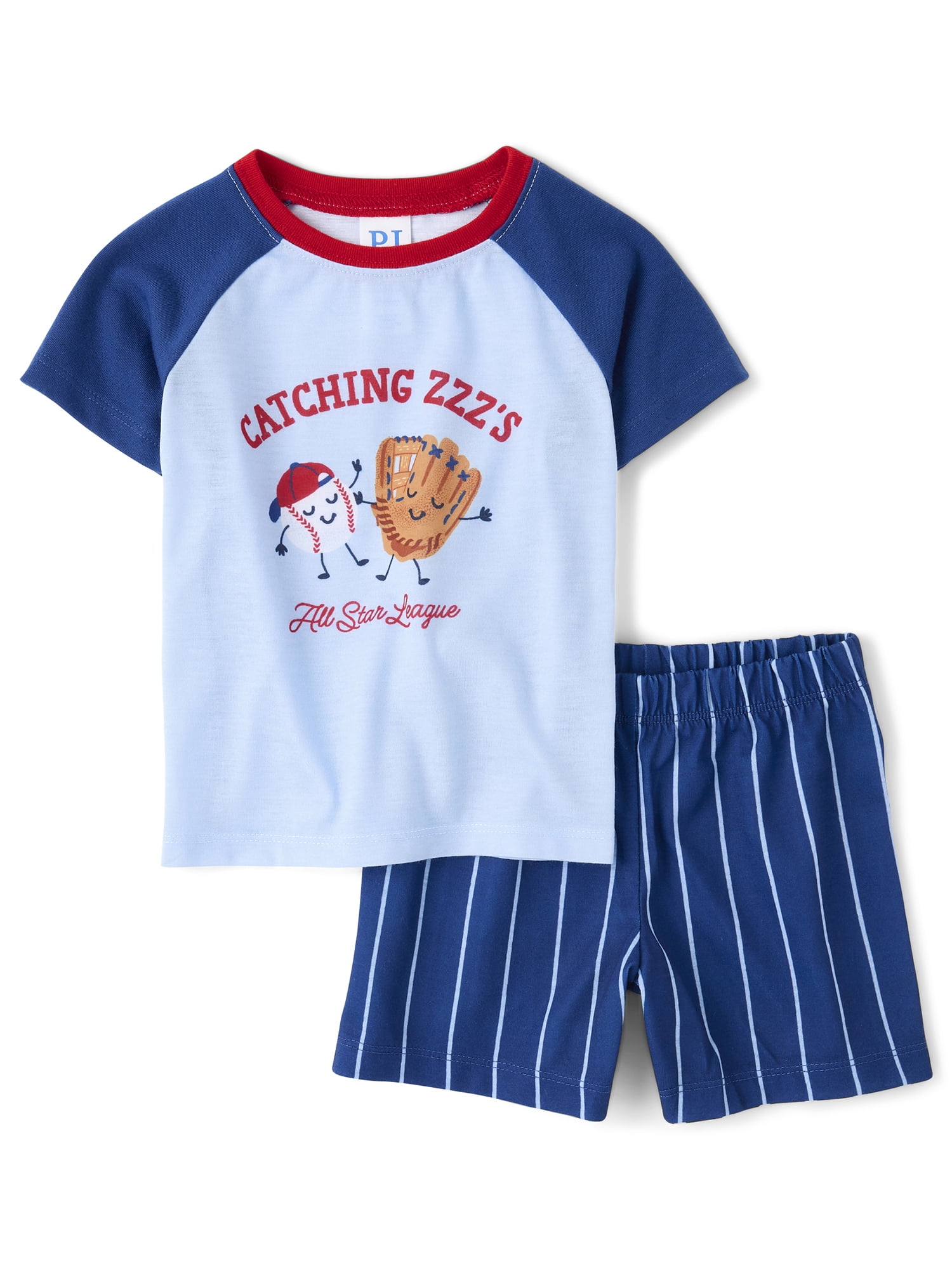 The Children's Place Baby & Toddler Boys Short Raglan Sleeve Baseball PJs, Sizes 12M-5T
