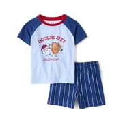Baby & Toddler Boys Short Raglan Sleeve Baseball PJs, Sizes 12M-5T