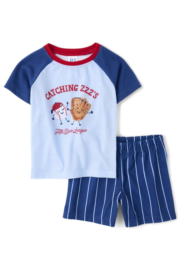 Baby & Toddler Boys Short Raglan Sleeve Baseball PJs, Sizes 12M-5T