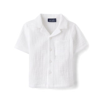 Dress Shirt Baby Boy Short Sleeve Button Up Shirt Guitiannn Baby Boys  Button Down Shirts Graduation