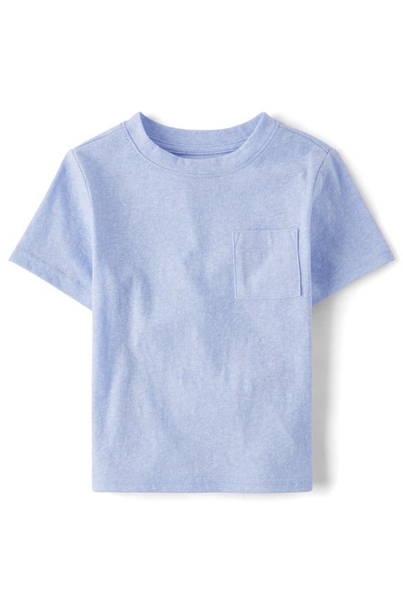 Baby & Toddler Boys Short Sleeve Marled Pocket Tee, Sizes 6M-5T