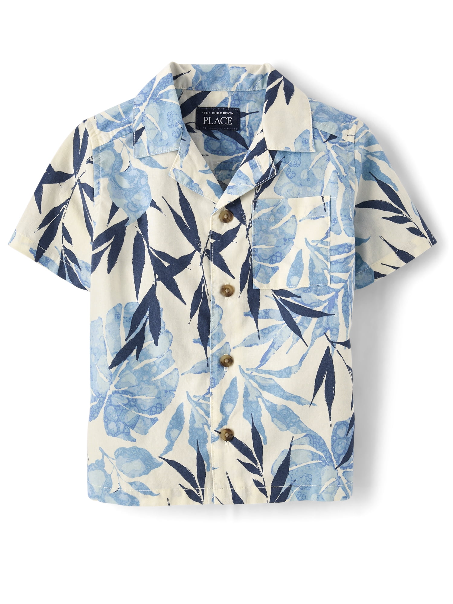Baby & Toddler Boys Short Sleeve Poplin Button Up Shirt, Sizes 6M-5T