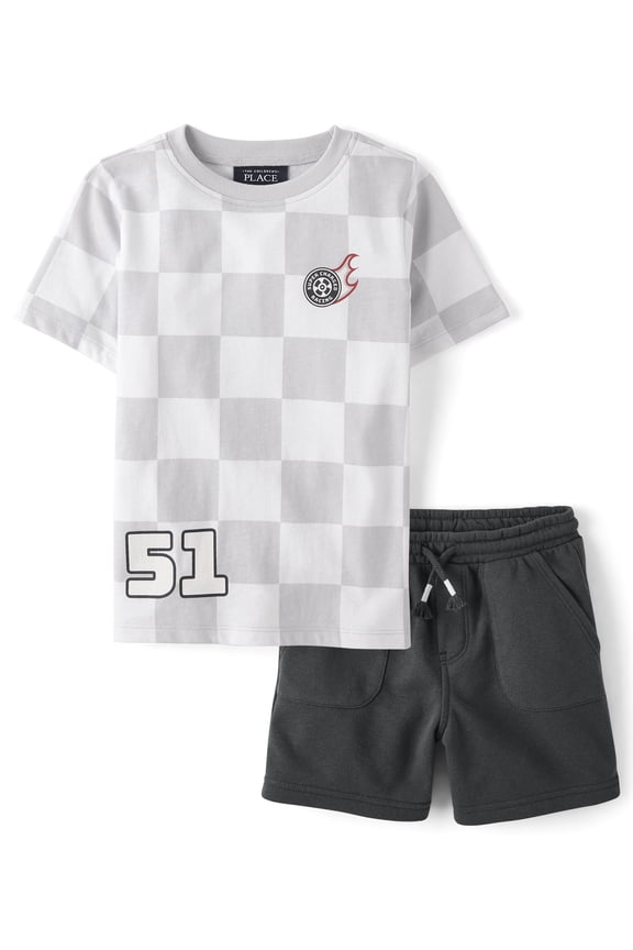 Baby & Toddler Boys Short Sleeve Racecar Set, 2-Piece, Sizes 6M-5T