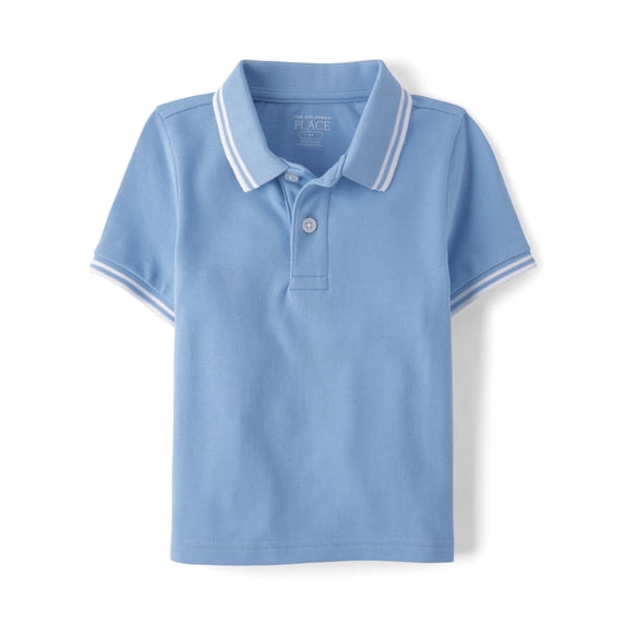 The Children's Place Baby & Toddler Boys Short Sleeve Tipped Pique Polo, Sizes 6M-5T