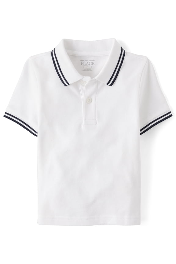 Baby & Toddler Boys Short Sleeve Tipped Pique Polo, Sizes 6M-5T