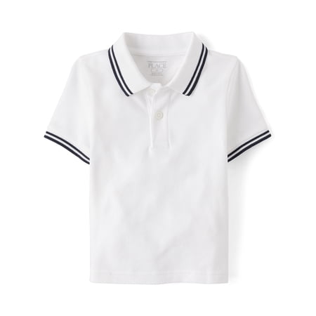 The Children's Place Baby & Toddler Boys Short Sleeve Tipped Pique Polo, Sizes 6M-5T