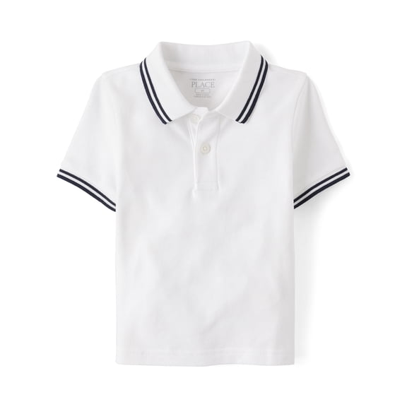 The Children's Place Baby & Toddler Boys Short Sleeve Tipped Pique Polo, Sizes 6M-5T