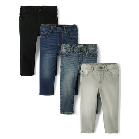 The Children's Place Baby & Toddler Boys Skinny Fit Jeans, 4-Pack, Sizes 6M-5T