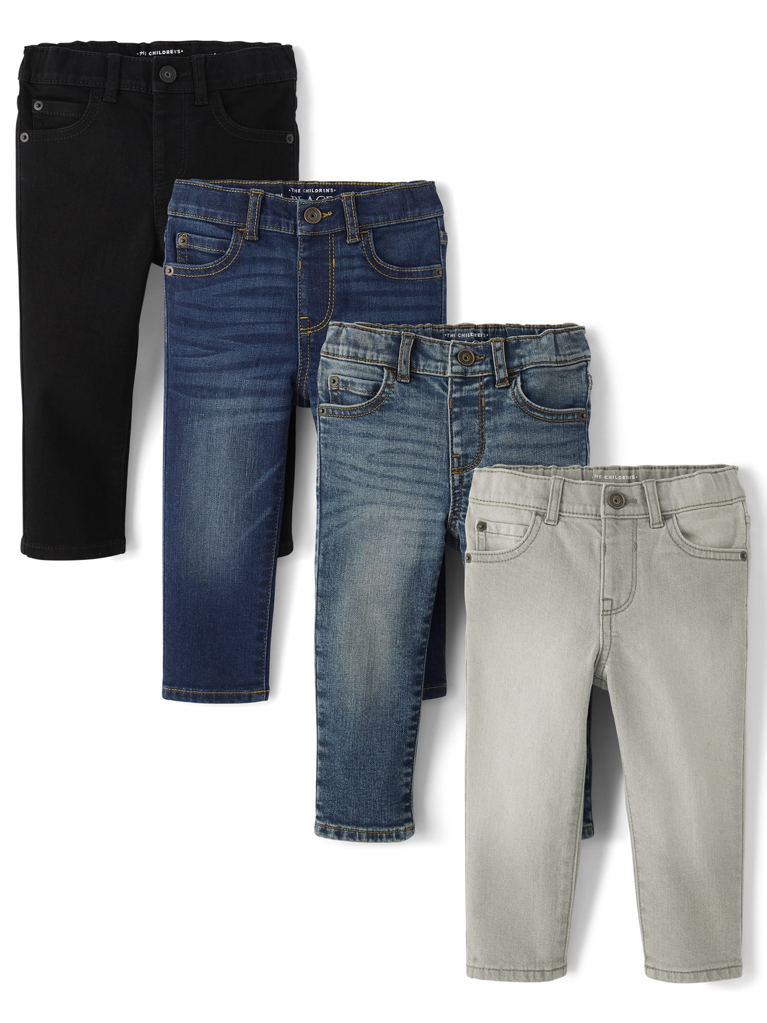 The Children's Place Baby & Toddler Boys Skinny Fit Jeans, 4-Pack, Sizes 6M-5T