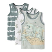 Baby & Toddler Boys Sleeveless Dino Tank Top, 3-Pack, Sizes 6M-5T