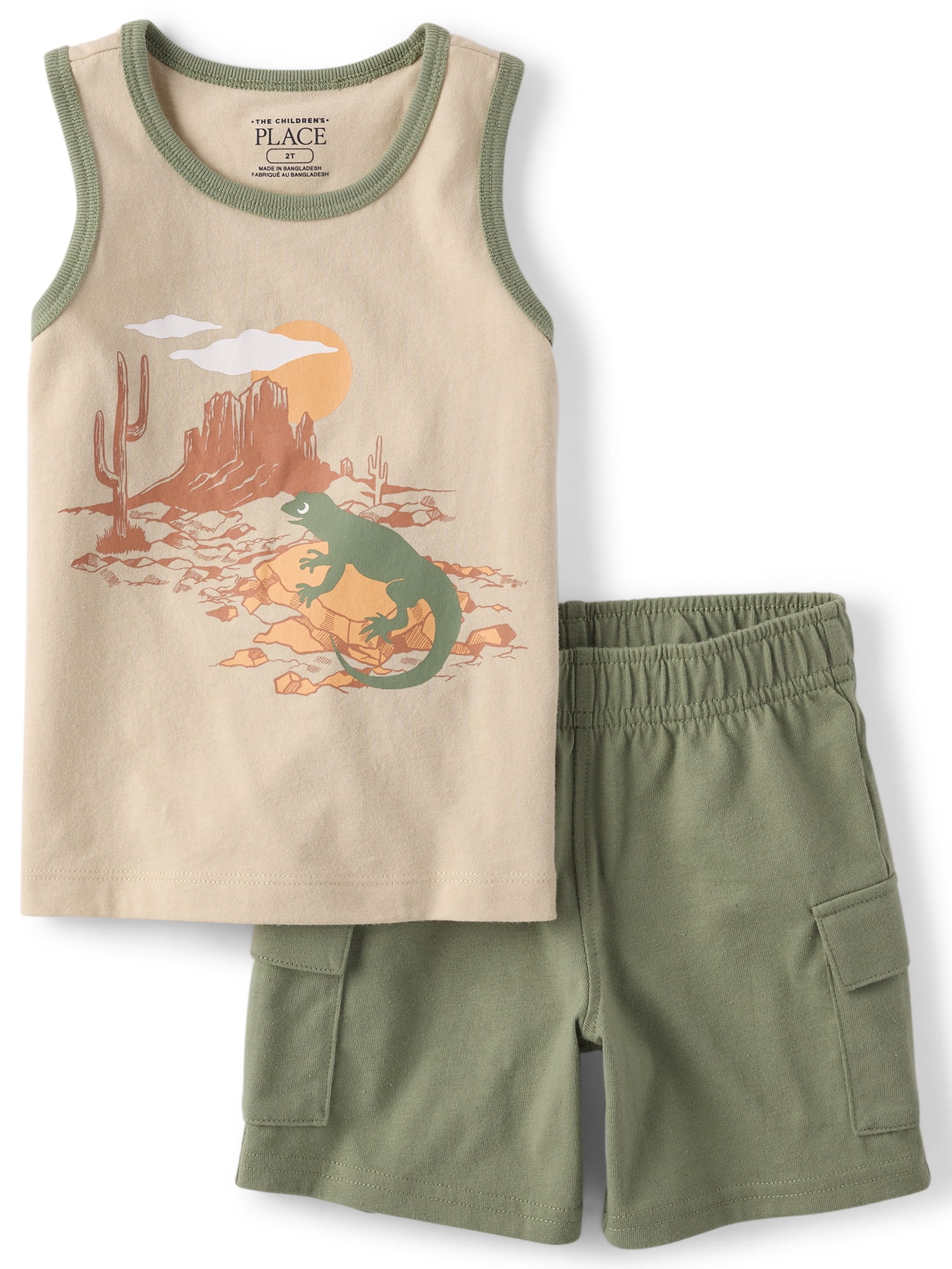 The Children's Place Baby & Toddler Boys Sleeveless Lizard Set, 2-Piece, Sizes 6M-5T