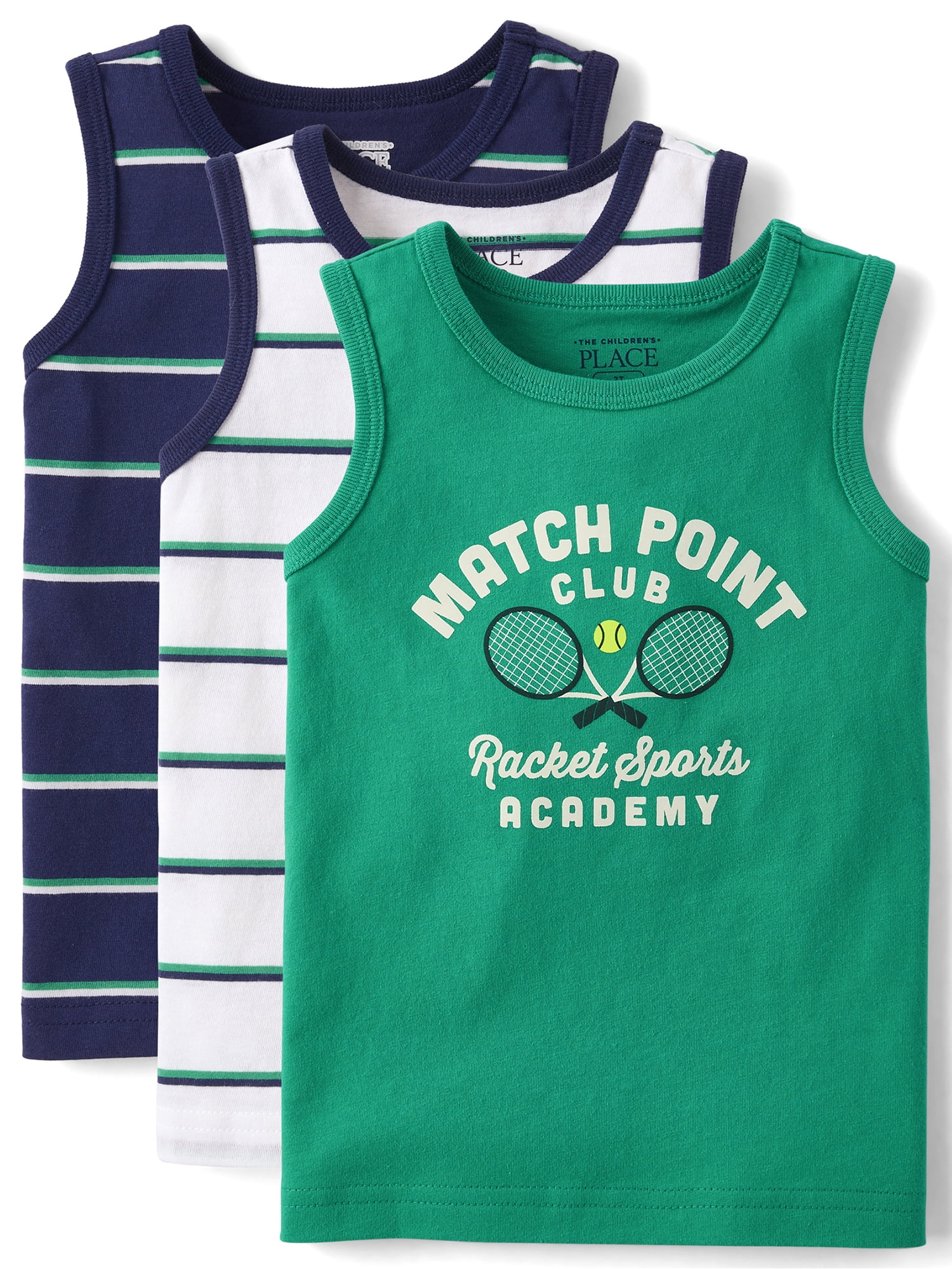 The Children's Place Baby & Toddler Boys Sleeveless Tank Top, 3-Pack, Sizes 6M-5T