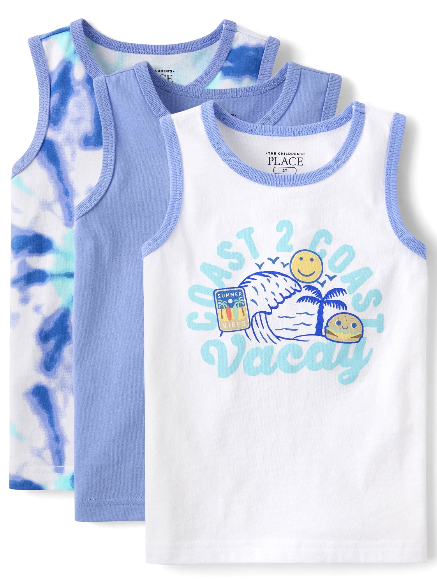 The Children's Place Baby & Toddler Boys Sleeveless Tank Top, 3-Pack, Sizes 6M-5T