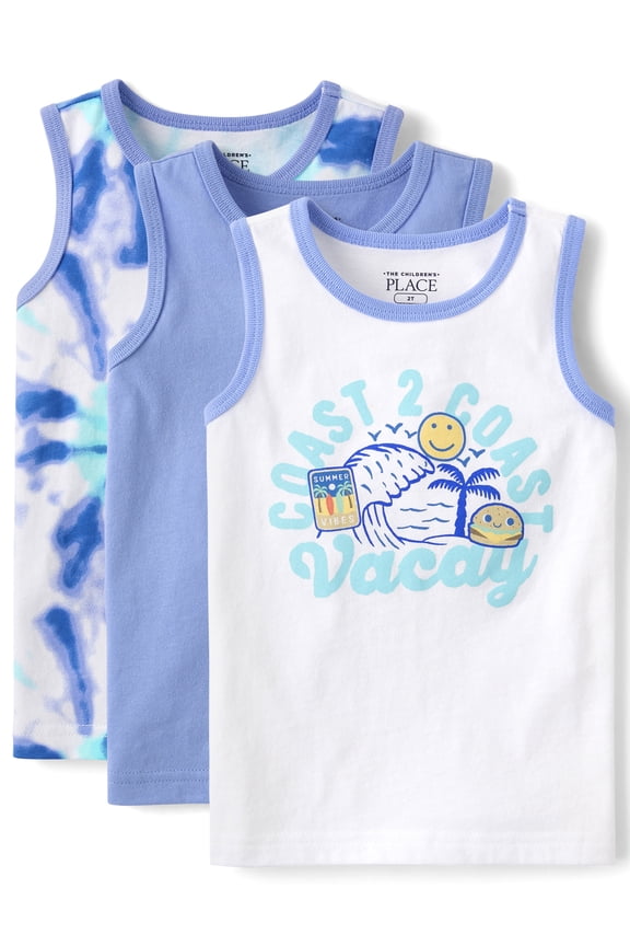 Baby & Toddler Boys Sleeveless Tank Top, 3-Pack, Sizes 6M-5T