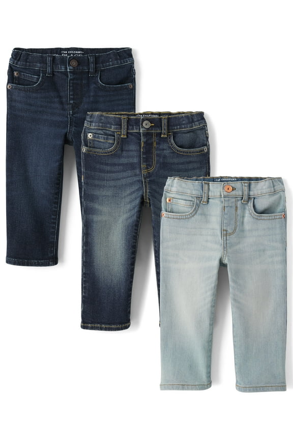 Baby & Toddler Boys Straight Fit Jeans, 3-Pack, Sizes 6M-5T