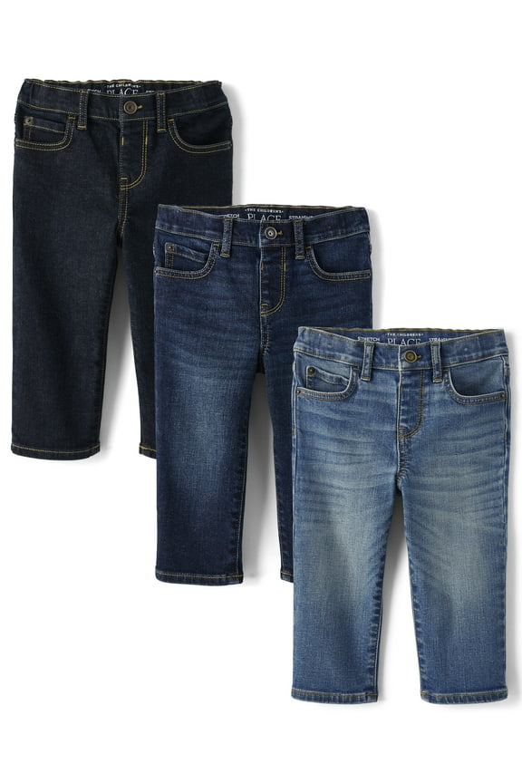 Baby & Toddler Boys Straight Fit Jeans, 3-Pack, Sizes 6M-5T