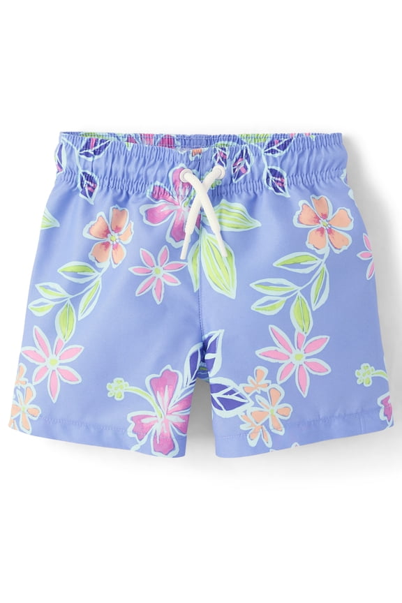 Baby & Toddler Boys Tropical Print Swim Trunks, Sizes 6M-5T