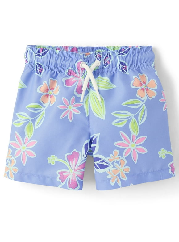 Baby & Toddler Boys Tropical Print Swim Trunks, Sizes 6M-5T