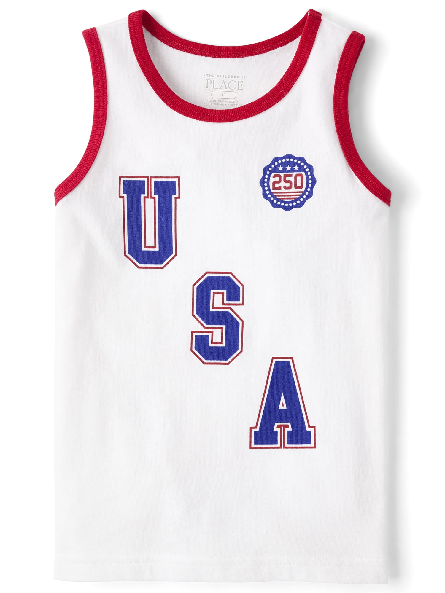 The Children's Place Baby & Toddler Boys USA Sleeveless Tank Top, Sizes 6M-5T