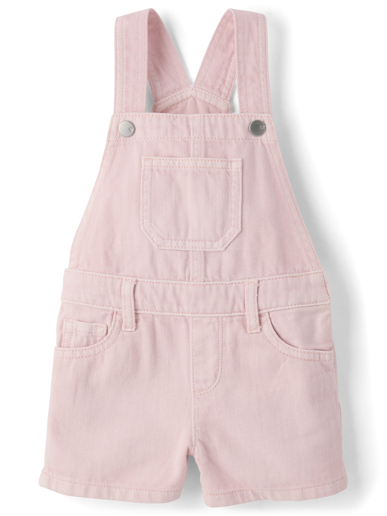 The Children's Place Baby & Toddler Girl Sleeveless Garment Dyed Shortalls, Sizes 6M-5T