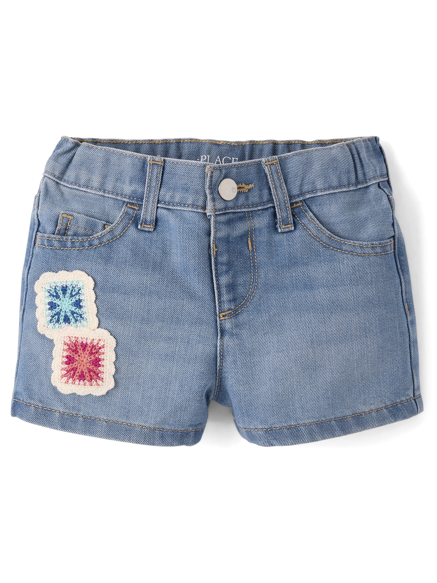The Children's Place Baby & Toddler Girls Crochet Shortie Jean Short, Sizes 6M-5T
