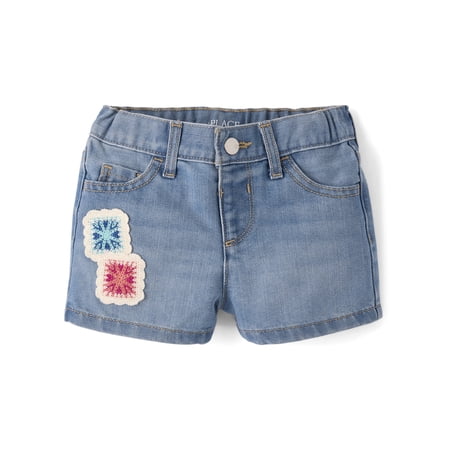 The Children's Place Baby & Toddler Girls Crochet Shortie Jean Short, Sizes 6M-5T