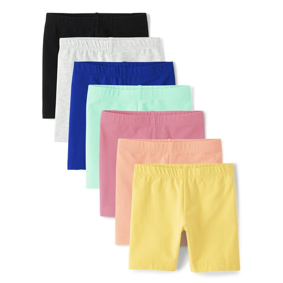 The Children's Place Baby Toddler Girls Everyday Bike Short, 8-Pack, Sizes 12M-5T