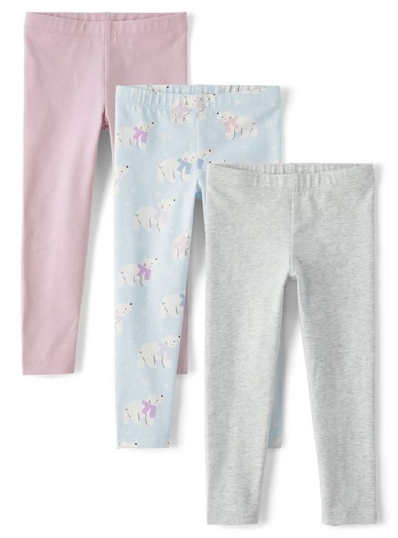 Baby & Toddler Girls Everyday Printed Leggings, 3-Pack, Sizes 6M-5T