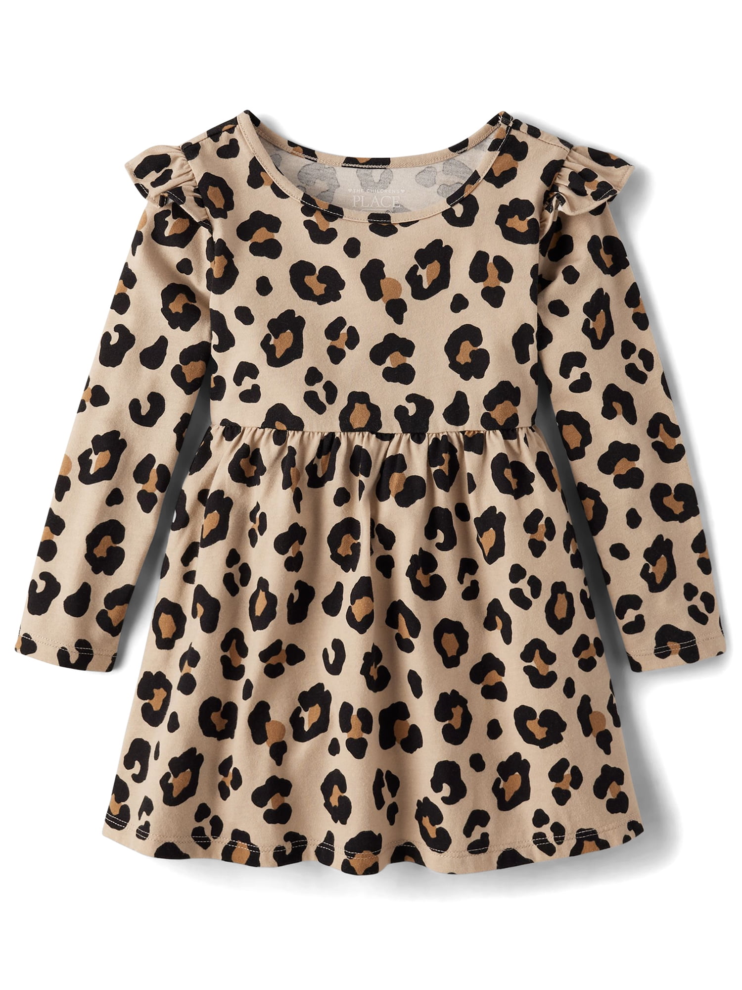 The Children's Place Baby Toddler Girls Long Sleeve Leopard