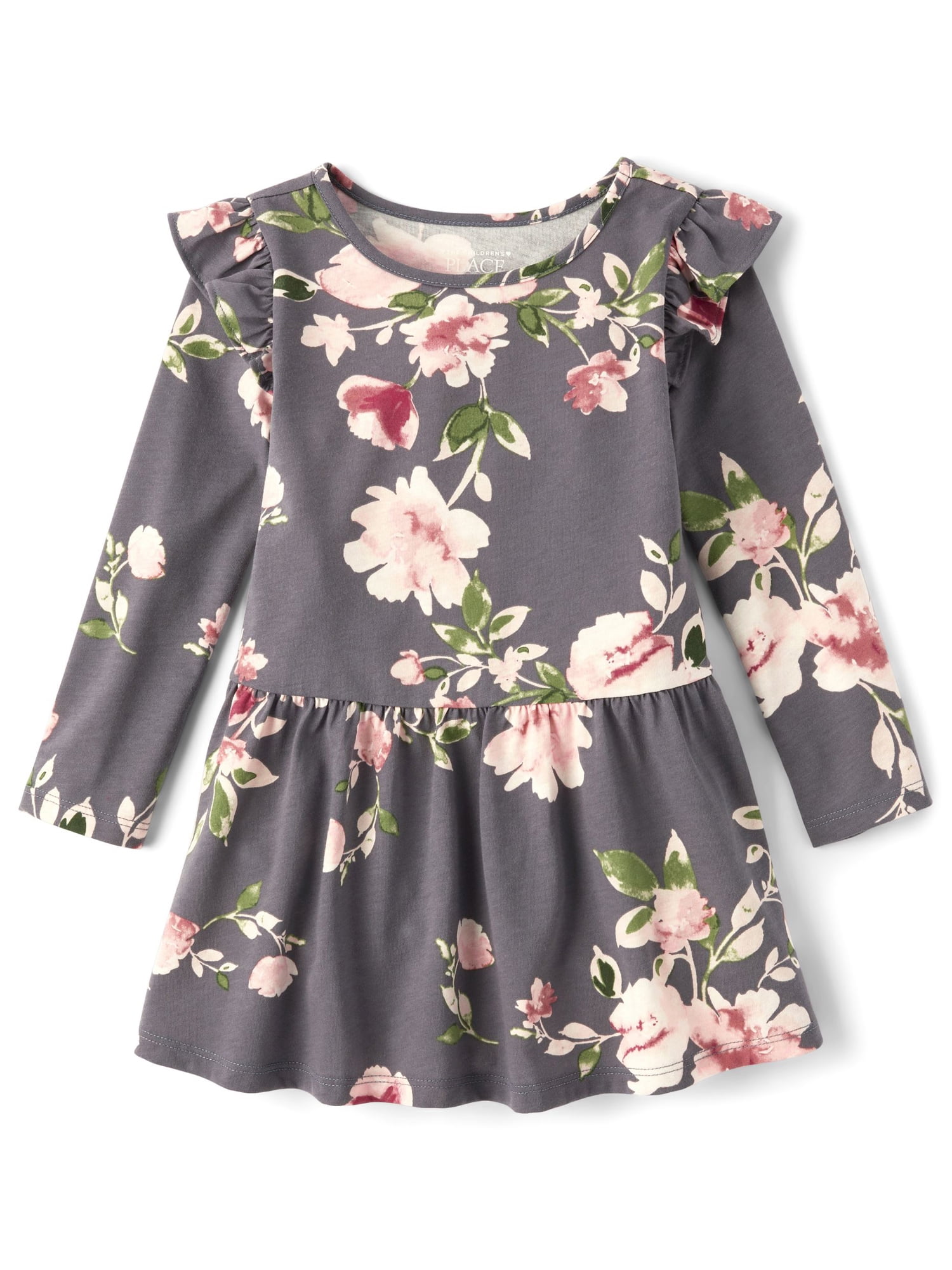 The Children's Place Baby & Toddler Girls Long Sleeve Flutter Dress ...