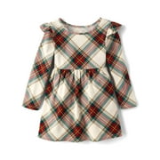 The Children's Place Baby & Toddler Girls Long Sleeve Flutter Dress, Sizes 6M-5T