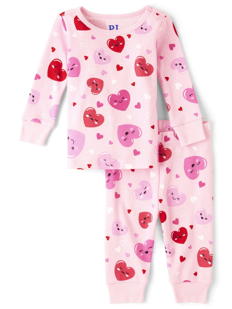 The Children's Place Baby Toddler Girls Long Sleeve Heart Print