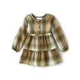 thumbnail image 1 of The Children's Place Baby Toddler Girls Long Sleeve Plaid Dress, Sizes 12M-5T, 1 of 3