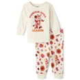 thumbnail image 1 of The Children's Place Baby Toddler Girls Long Sleeve Pumpkin Spice Pajamas, Sizes 12M-5T, 1 of 3
