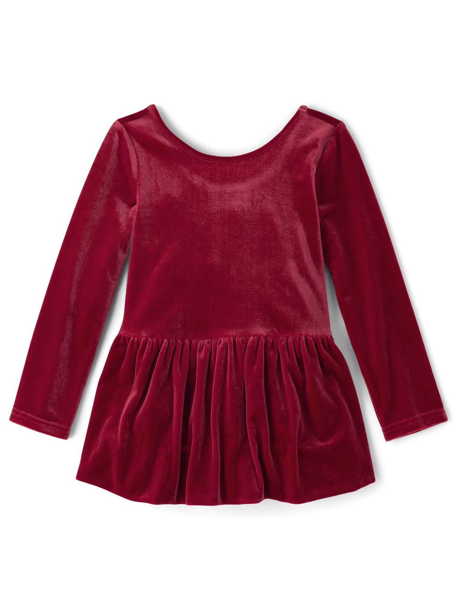 The Children's Place Baby & Toddler Girls Long Sleeve Velour Bubble Dress, Sizes 6M-5T