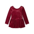 thumbnail image 1 of The Children's Place Baby & Toddler Girls Long Sleeve Velour Bubble Dress, Sizes 6M-5T, 1 of 3
