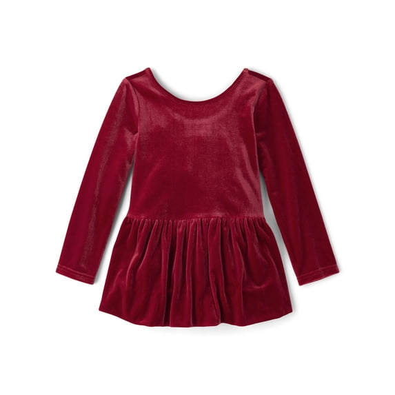 The Children's Place Baby & Toddler Girls Long Sleeve Velour Bubble Dress, Sizes 6M-5T