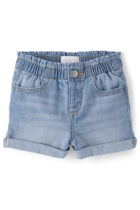Baby & Toddler Girls Paperbag Waist Denim Shorts, Sizes 6M-5T