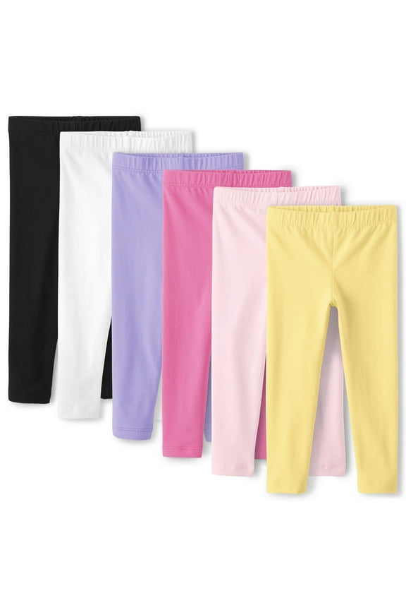 Baby & Toddler Girls Pull-On Leggigns, 6-Pack, Sizes 6M-5T