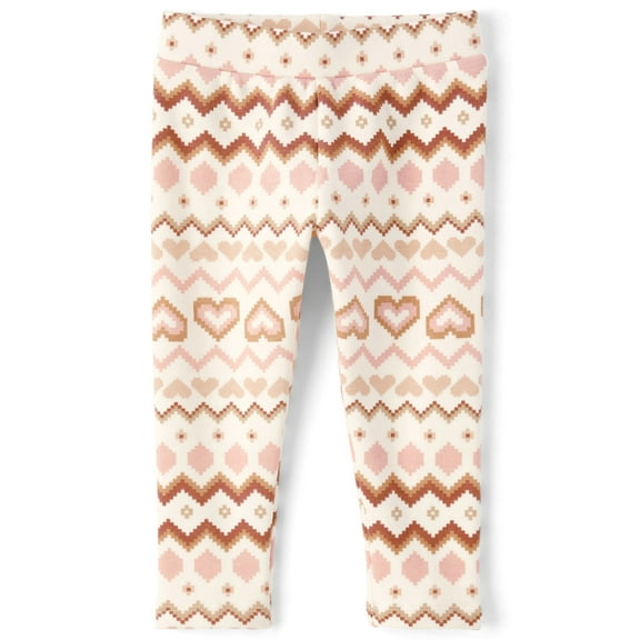 The Children's Place Baby Toddler Girls Pull On Printed Cozy Leggings, Sizes 6M-5T