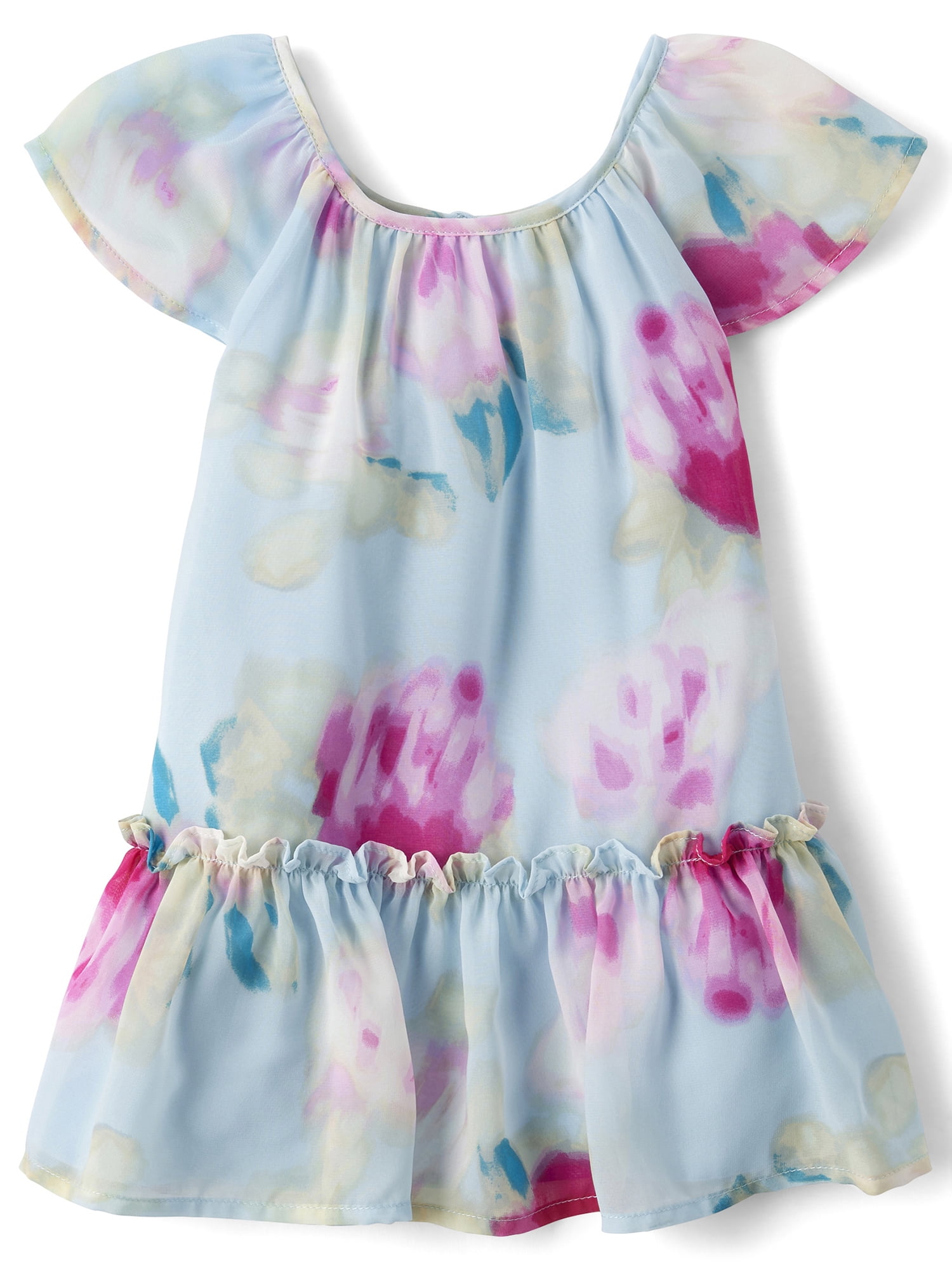 The Children's Place Baby & Toddler Girls Short Flutter Sleeve Chiffon Shift Dress, Sizes 6M-5T