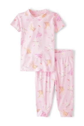 Baby & Toddler Girls Short Sleeve Easter Cotton PJs, Sizes NB-6T