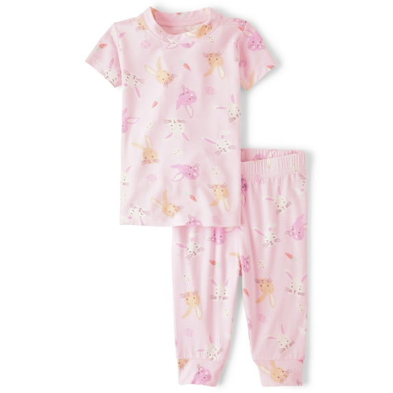 The Children's Place Baby & Toddler Girls Short Sleeve Easter Cotton PJs, Sizes NB-6T