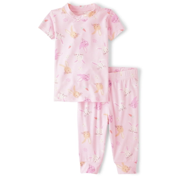 The Children's Place Baby & Toddler Girls Short Sleeve Easter Cotton PJs, Sizes NB-6T