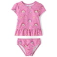 thumbnail image 1 of The Children's Place Baby & Toddler Girls Short Sleeve Peplum Swimsuit, 2-Piece, Sizes 6M-5T, 1 of 4