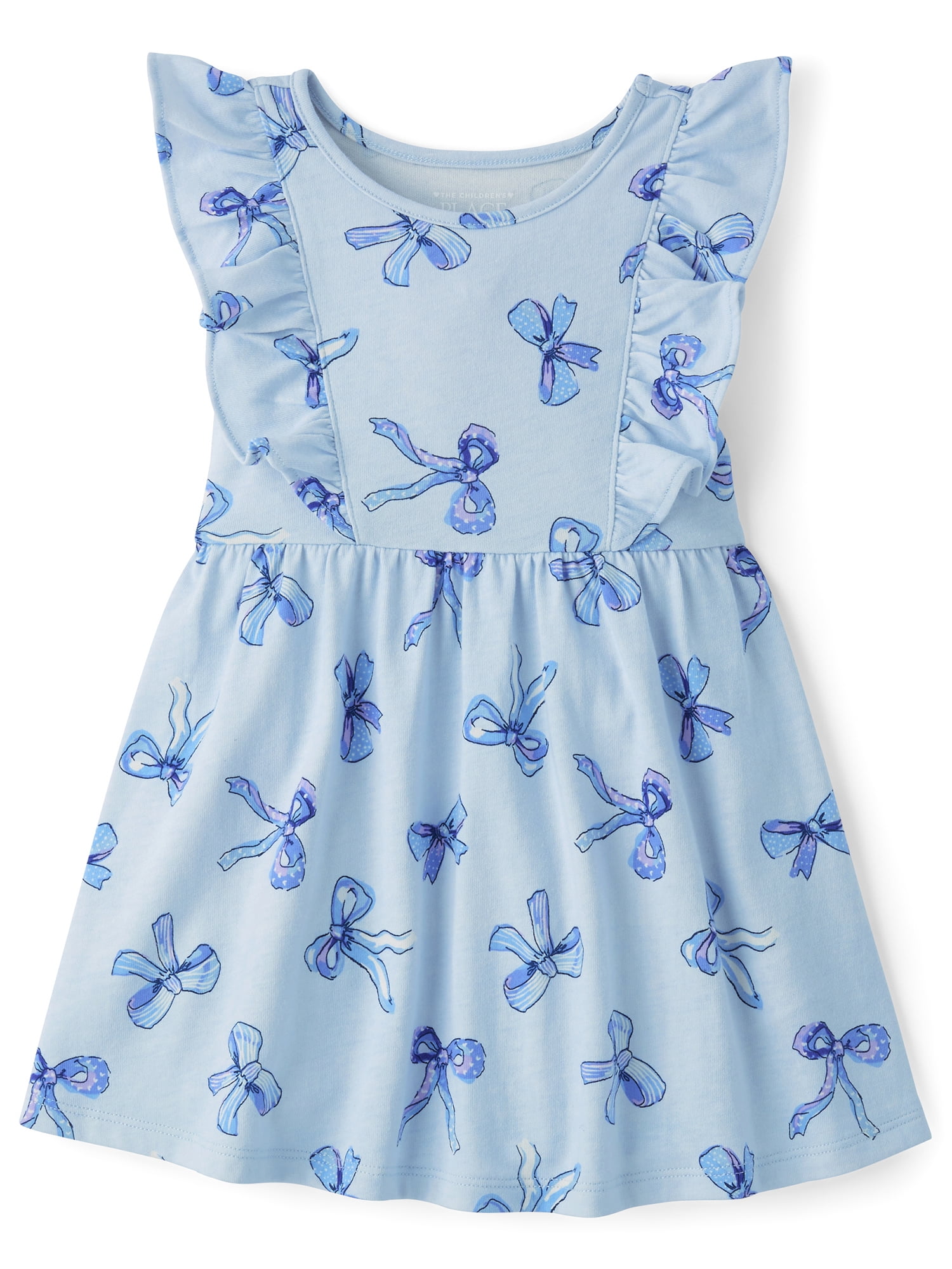 The Children's Place Baby & Toddler Girls Short Sleeve Printed Flutter Dress, Sizes 6M-5T