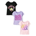 thumbnail image 1 of The Children's Place Baby Toddler Girls Short Sleeve Sassy Tee, 3-Pack, Sizes 12M-5T, 1 of 4